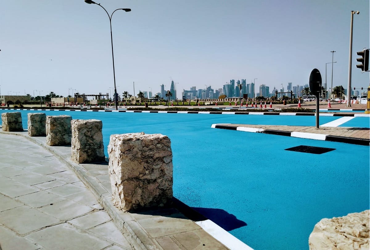 Why Roads are turning blue in Qatar, Can India implement this interesting technique