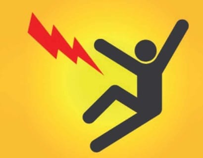 woman faces electric shock