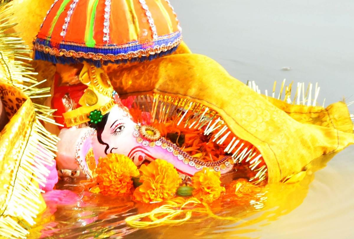 beautiful pictures of ganpati puja pandal in lucknow