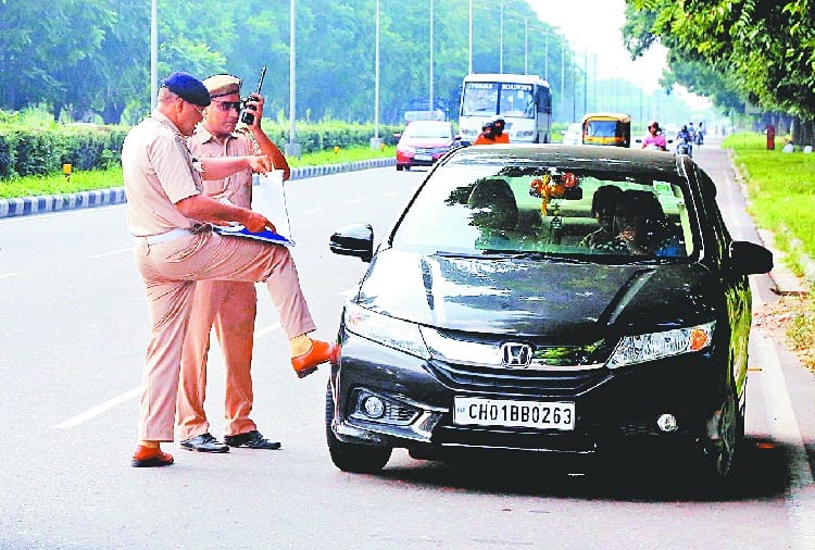 violation of traffic rules chandigarh