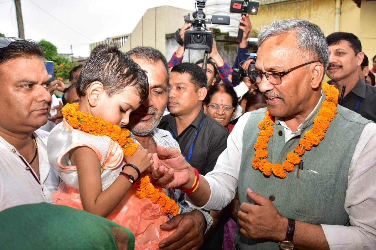 Malnutrition Eradication Campaign uttarakhand cm meet adopted girl