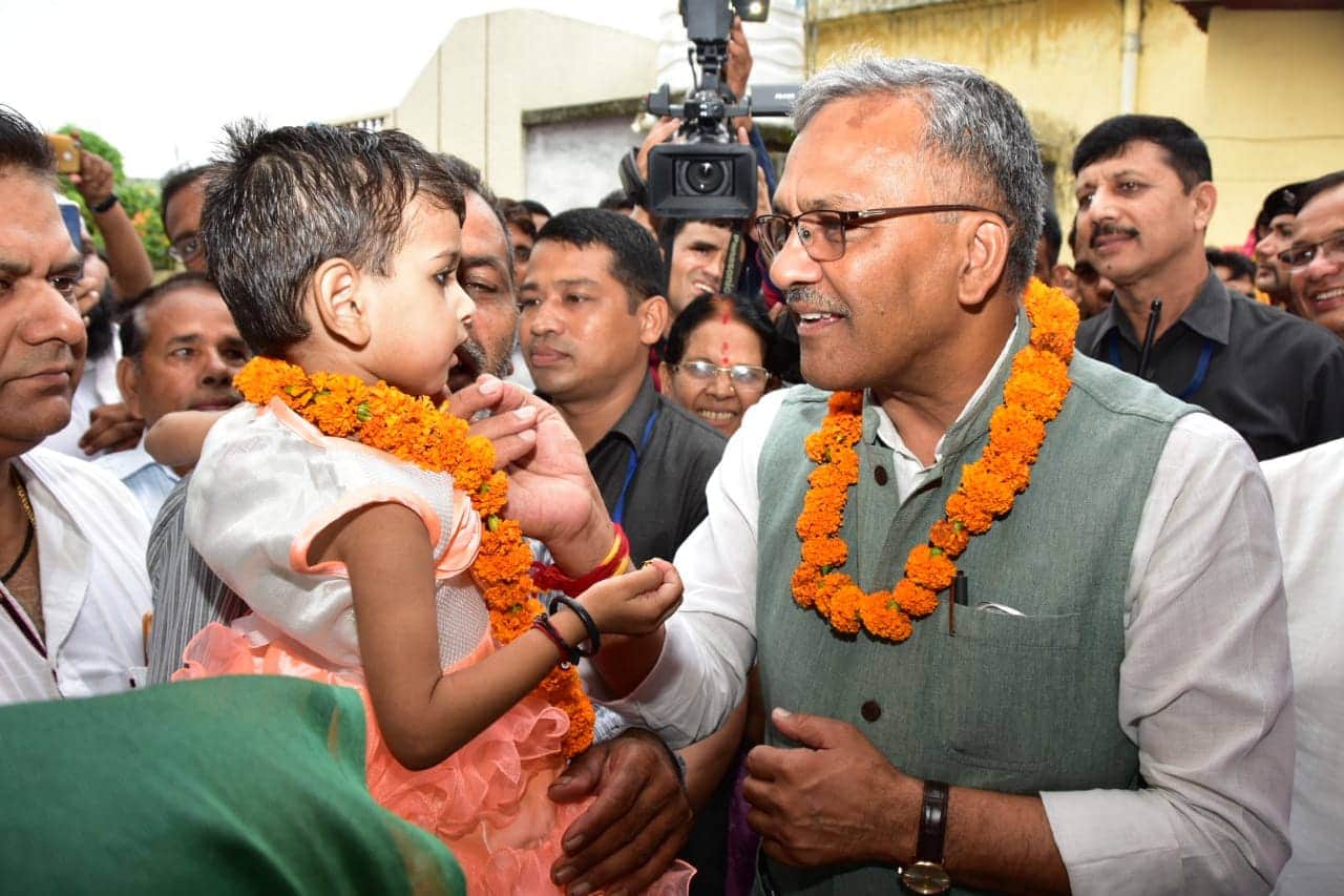 Malnutrition Eradication Campaign uttarakhand cm meet adopted girl