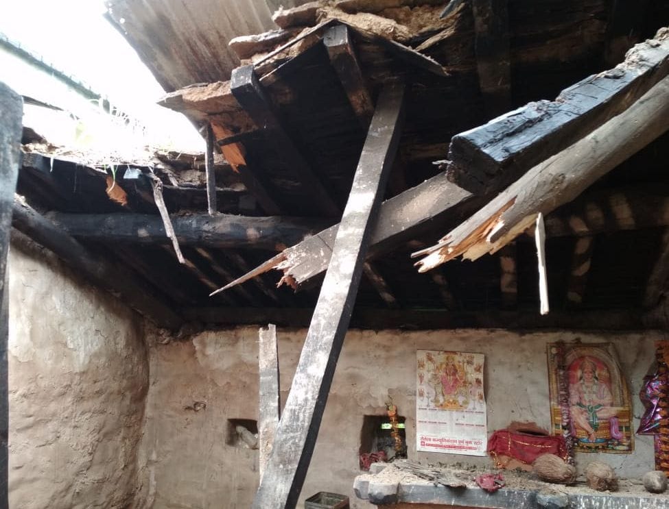 Five houses broken in the district due to excessive rainfall