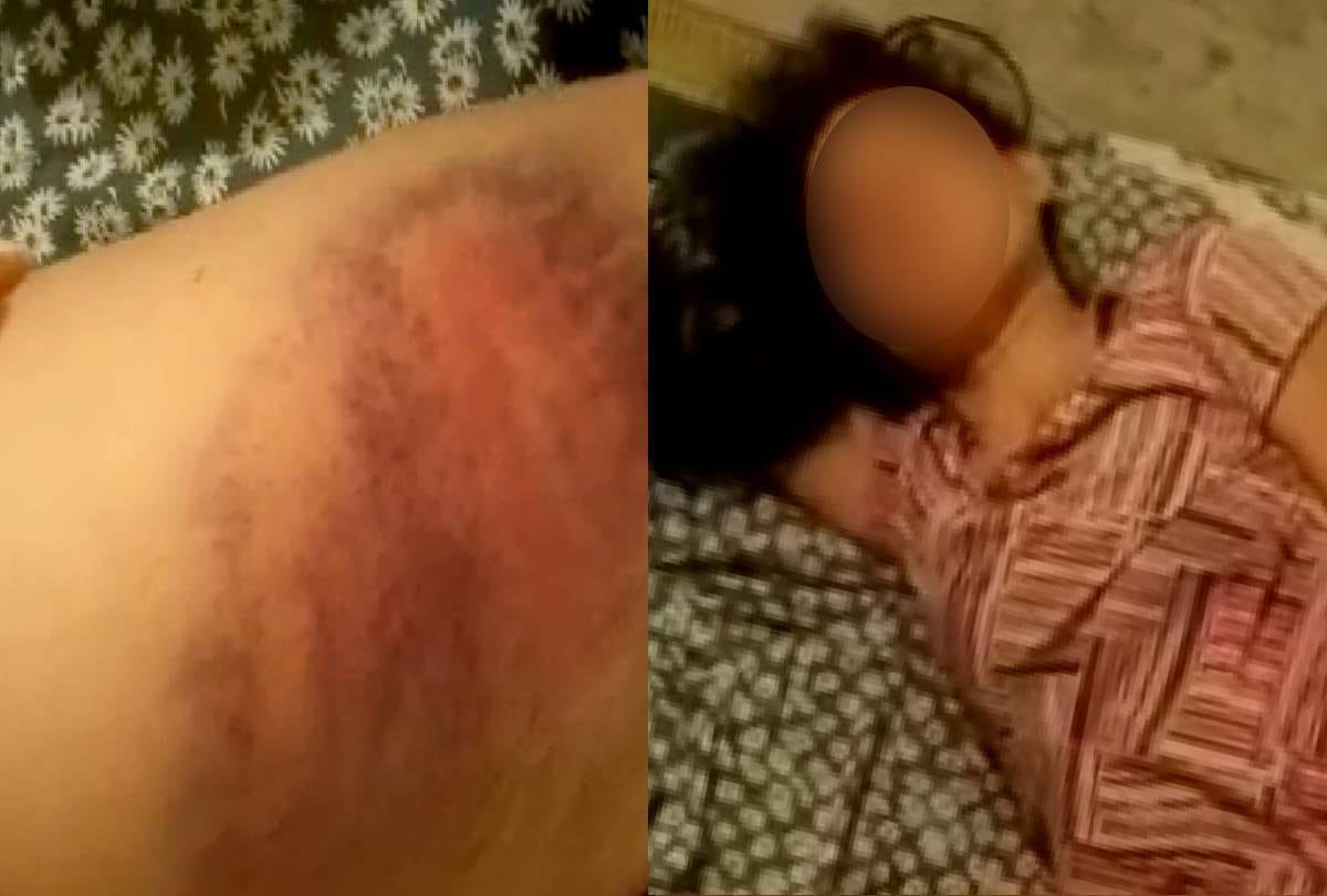 Assam Lady House Help in Gurugram Beaten in Police Station bare body in suspect of theft