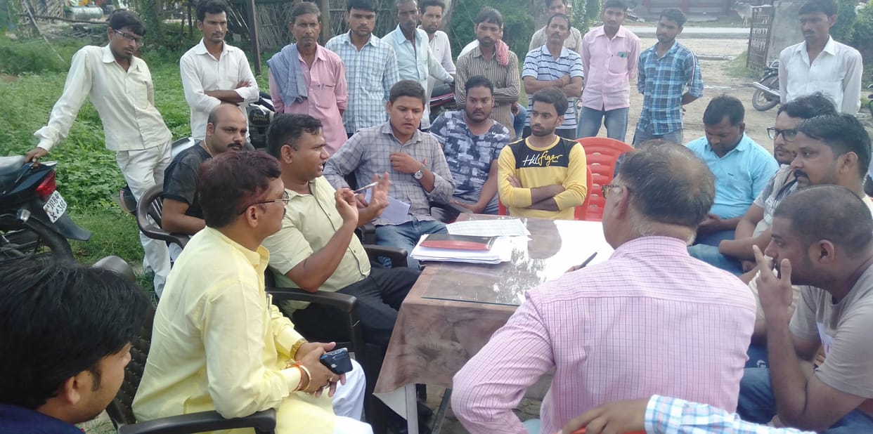 civic. Agitation in mainpuri