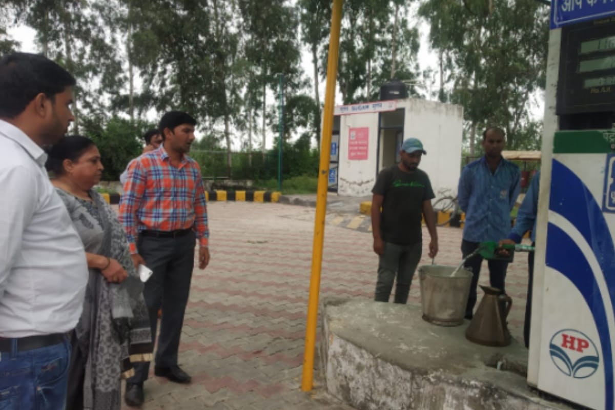 Raid on petrol pumps of the district