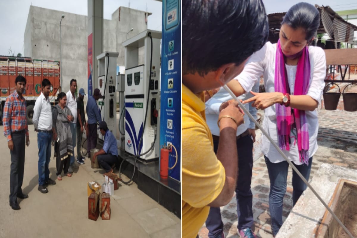 Raid on petrol pumps of the district