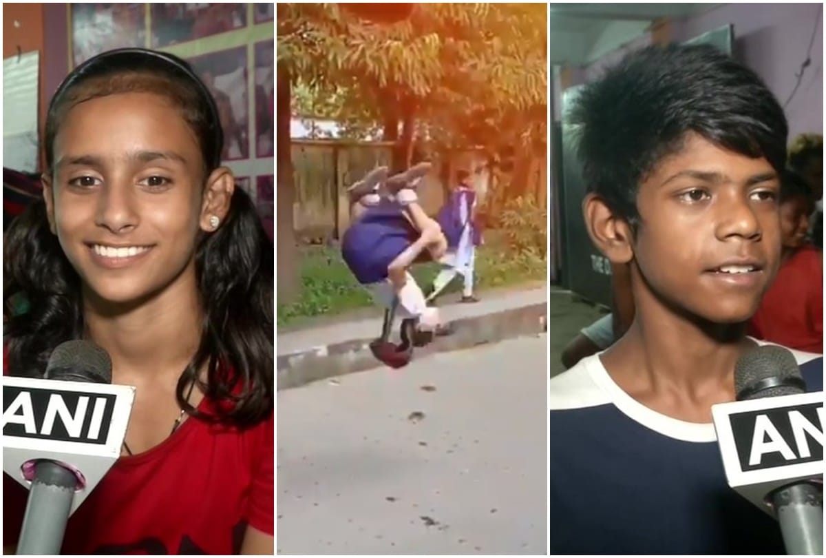 Gymnastics video of children with schoolbags went viral, says want to become like Nadia Comaneci