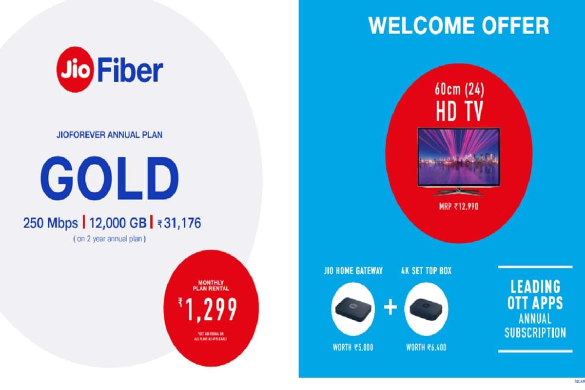 Jio GigaFiber plans launched know details about Bronze Silver Gold Diamond Platinum Titanium plans