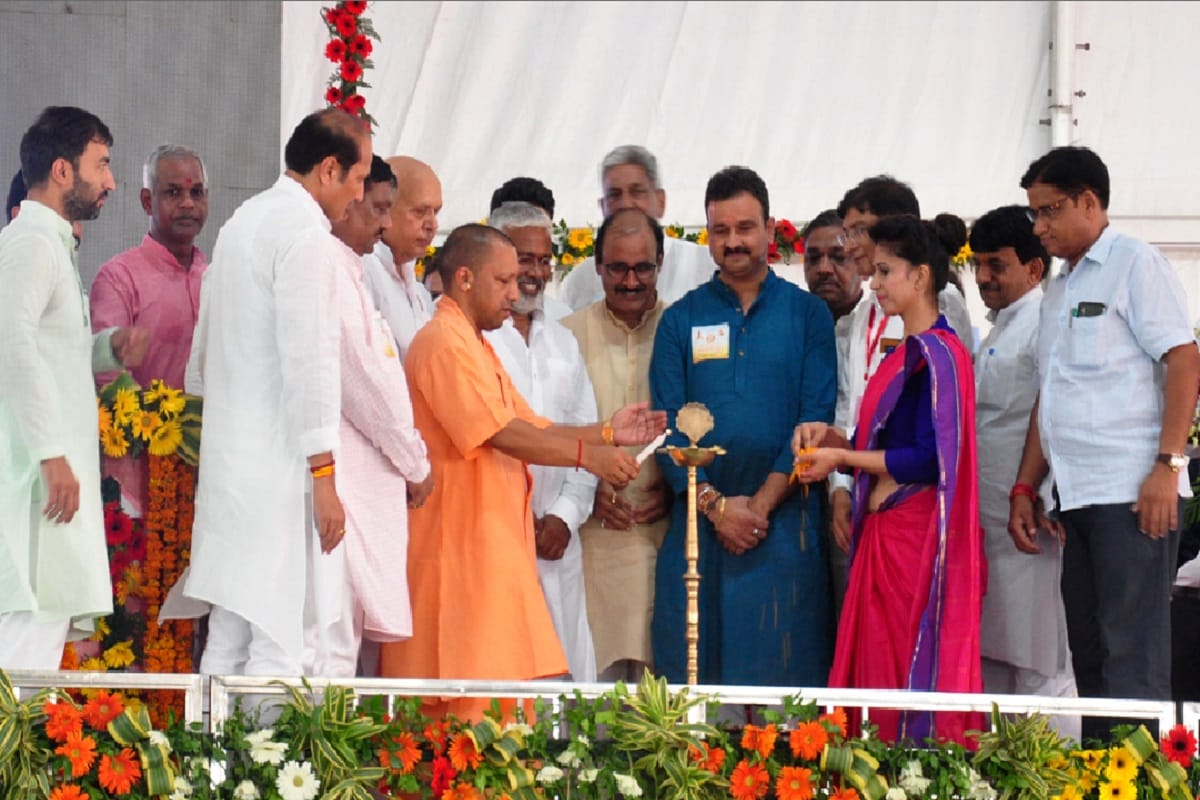 CM Yogi has target SP BSP and Congress and long speech on article 370 and triple talaq