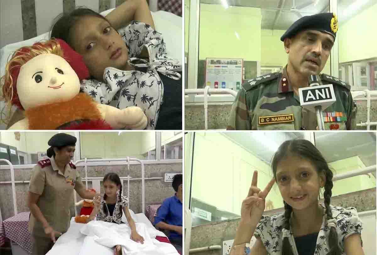 SRINAGAr 11 year old girl was treated at Army Hospital after she was bitten by a snake