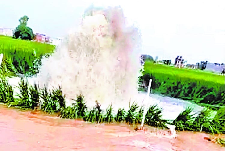 kajauli water works, phase 5 and 6 water pipeline broke