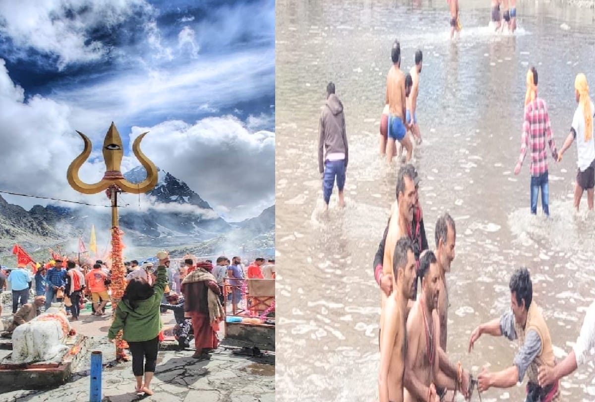Manimahesh Yatra concluded with holy bath, 20 thousand took a dip of faith in Dal Lake