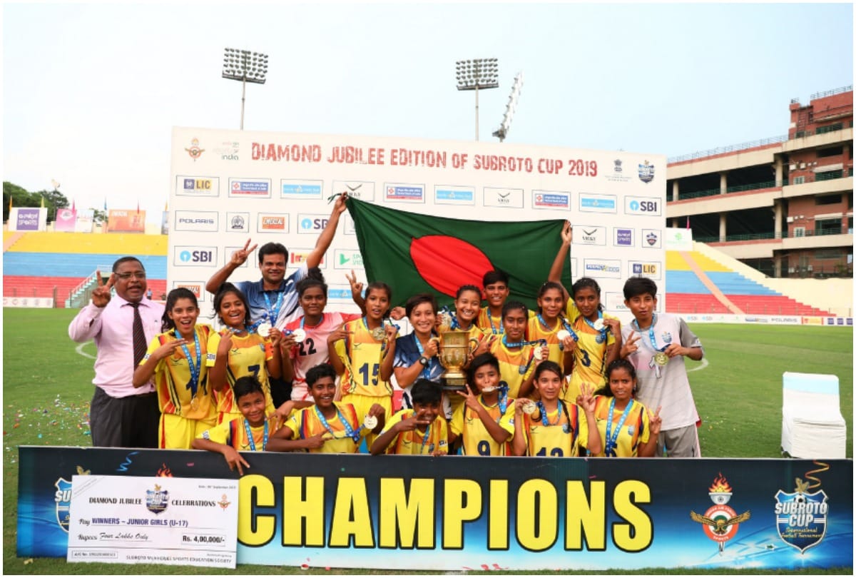 Bangladesh Krida Shiksha Prothishtan Beat Manipur Nilmani to Defend Subroto Cup U 17 Girls Title