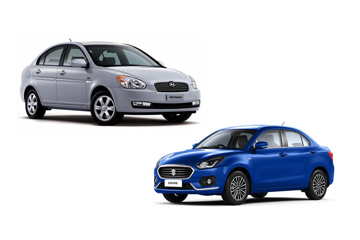 Buy Maruti Dzire at Rs  2.20 Lakh and hyundai verna at Rs  1.55 lakh only