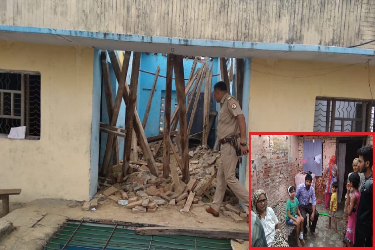 Many students injured from roof fall of class room in a school at Meerut city