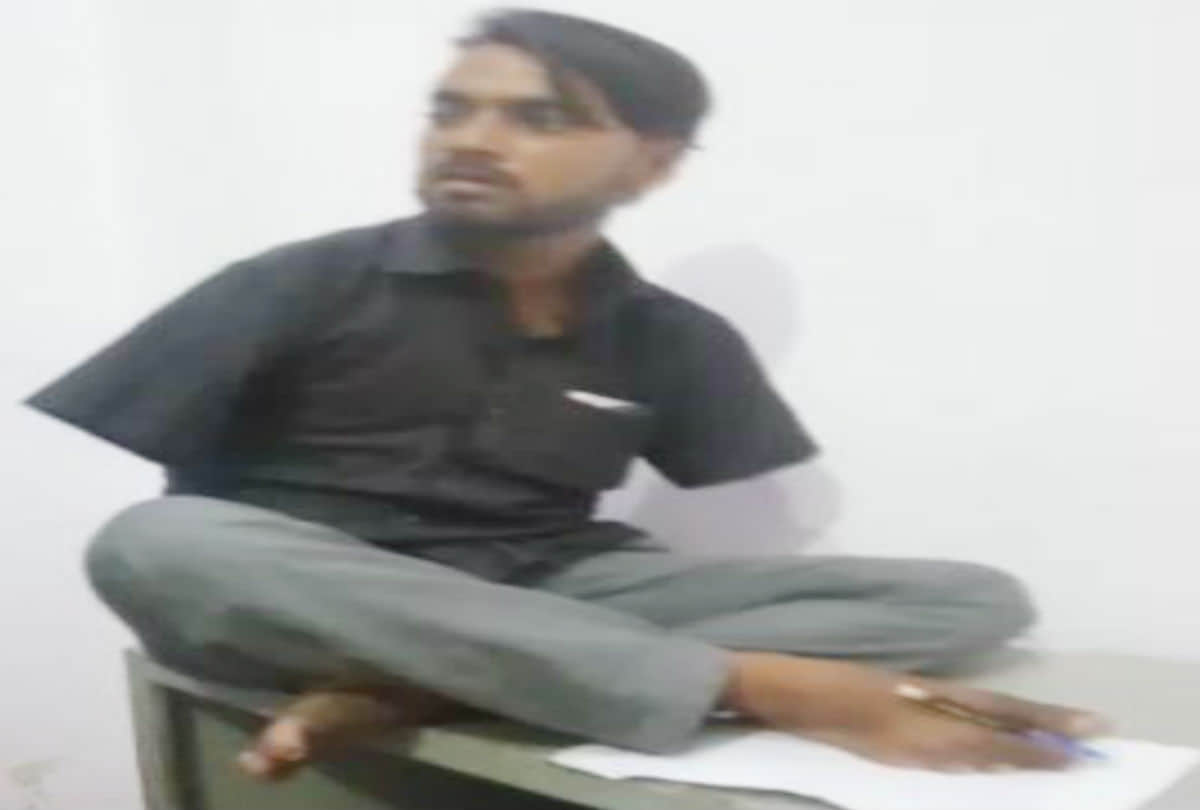 Divyang bsc student writes exam with his feet in firozabad