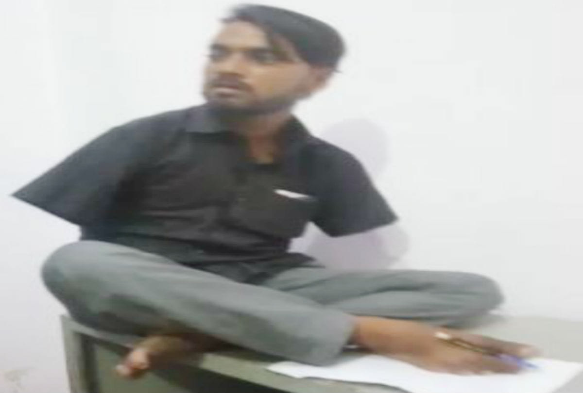 Divyang bsc student writes exam with his feet in firozabad