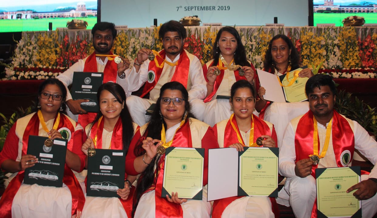 Students' faces blossomed after getting a degree