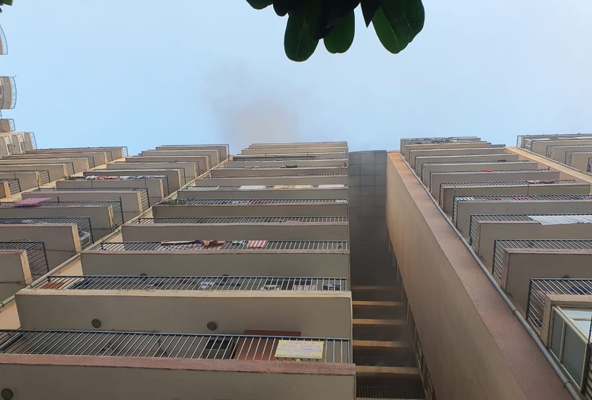 Fire broke out in Gaur Valerio Society in Indirapuram Ghaziabad