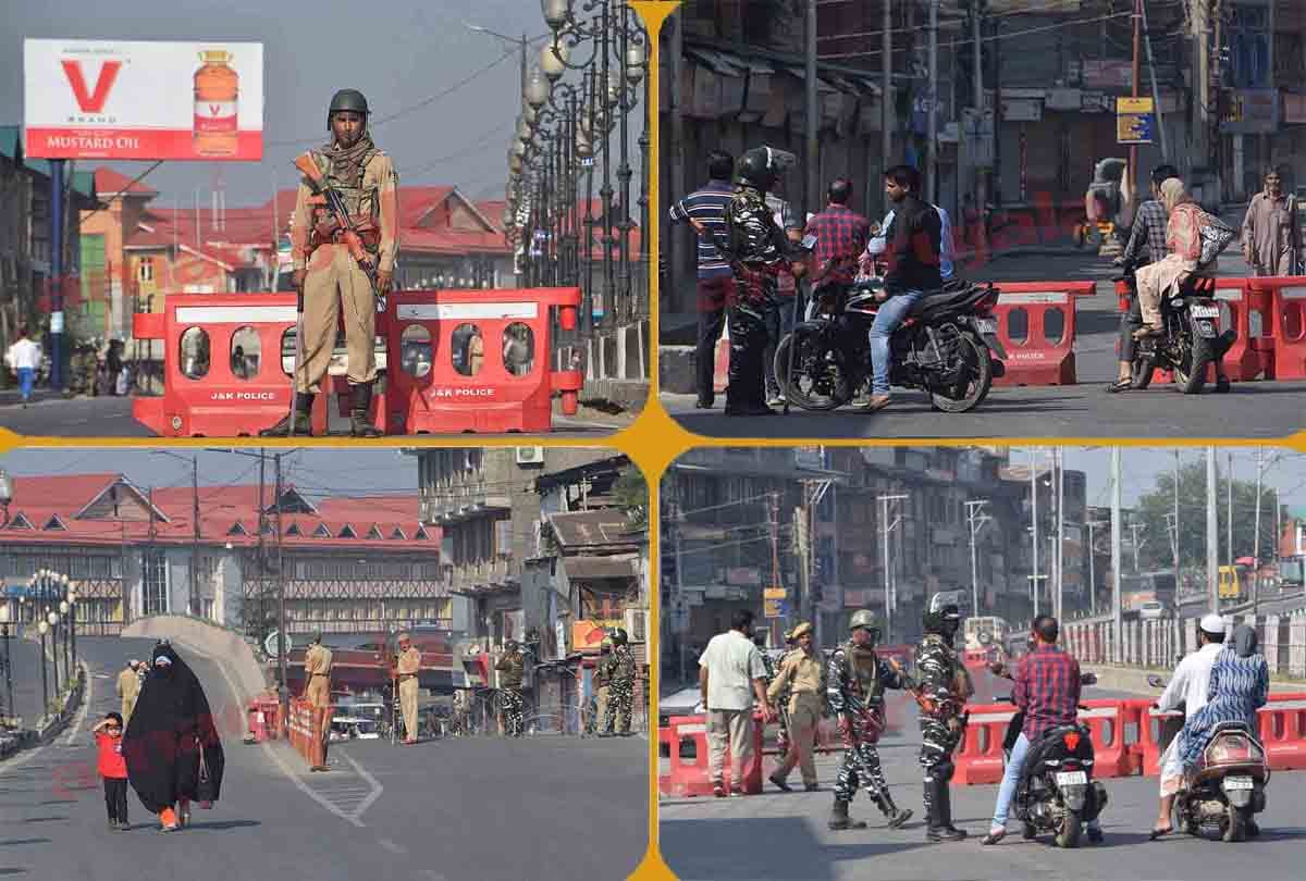 curfew in many areas Srinagar to stop Muharram procession, jammu kashmir latest news and visuals