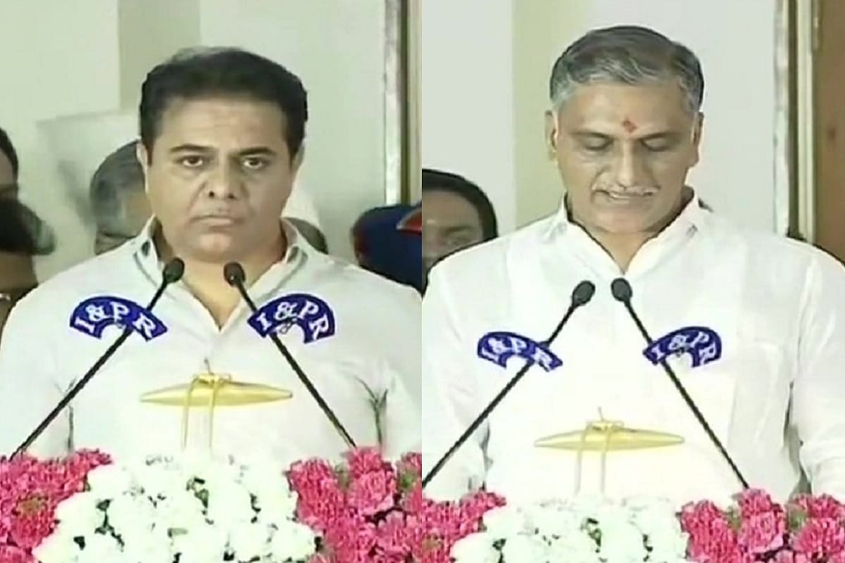 Telangana: Son and Nephew of CM Chandrashekhar took oath as ministers in state Cabinet in Hyderabad