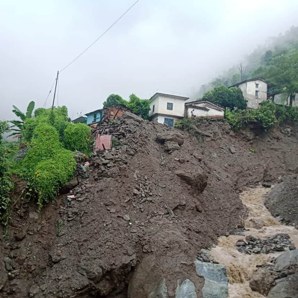 Cloudburst in chamoli ghat Village Heavy Flood comes photos