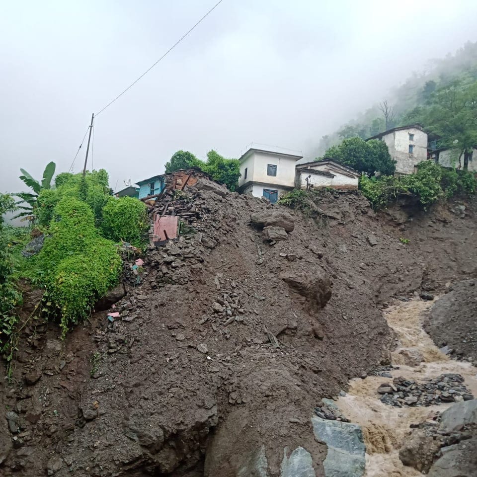 Cloudburst in chamoli ghat Village Heavy Flood comes photos