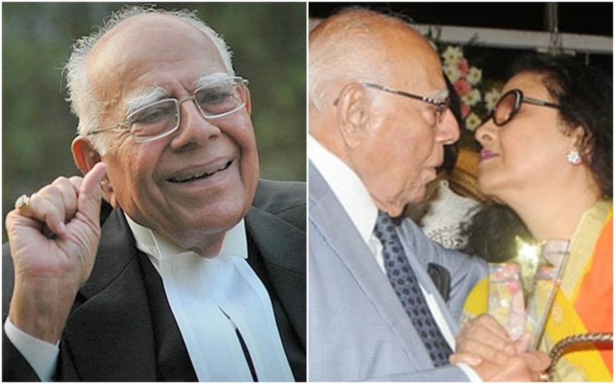 Ram Jethmalani dies at 95 Ram Jethmalani snapped kissing Leena Chandavarkar