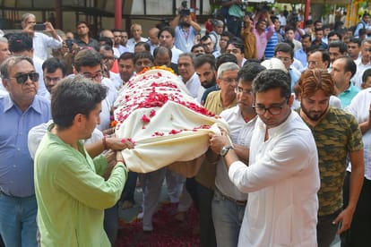 राम जेठमलानी की अंतिम यात्रा
