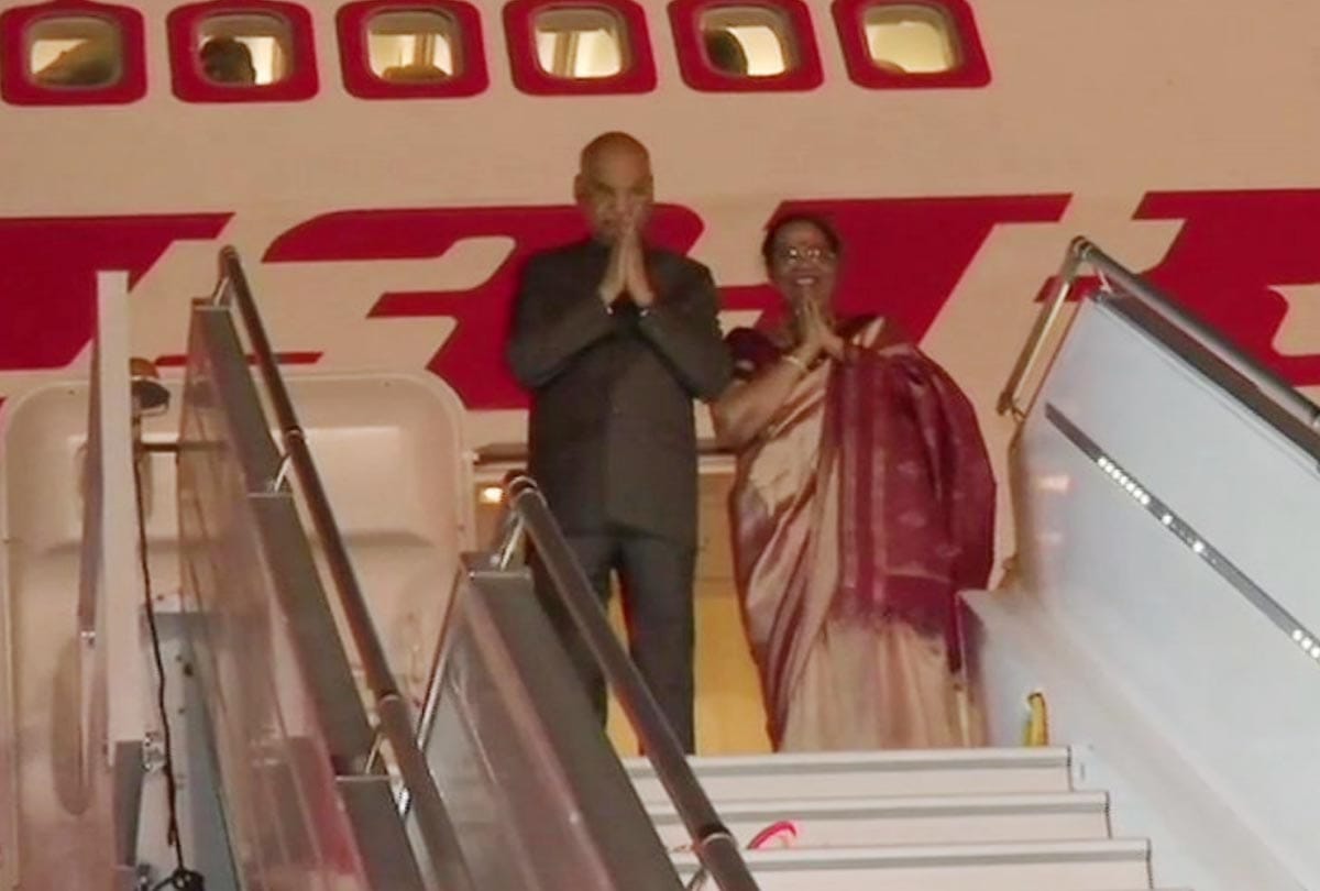 president ramnath kovind leaves for a three countries visit after pakistan denies airspace