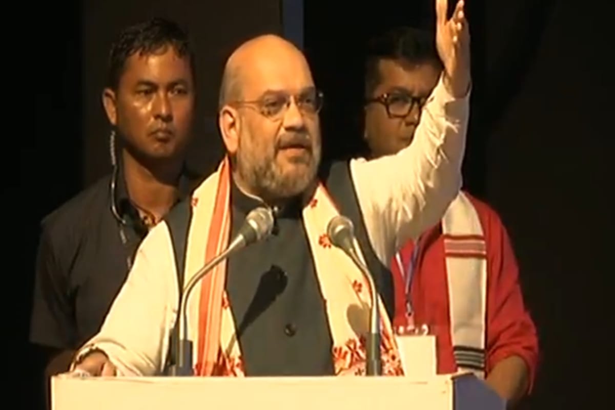 Amit shah says Instead of solving problem of terrorism in the North East Congress spread it further