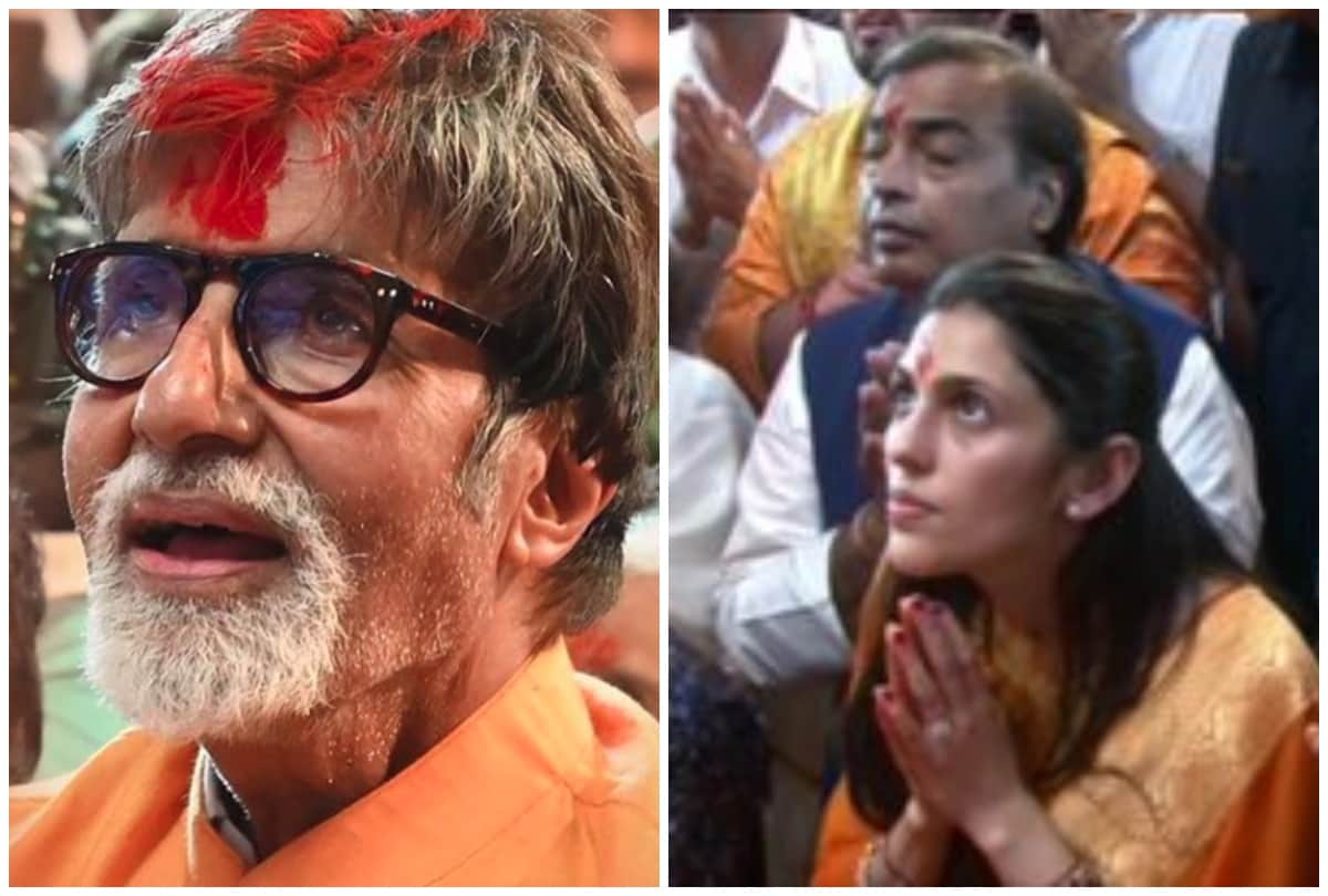 amitabh bachchan and abhishek bachchan arrive blessings of ganpati bappa