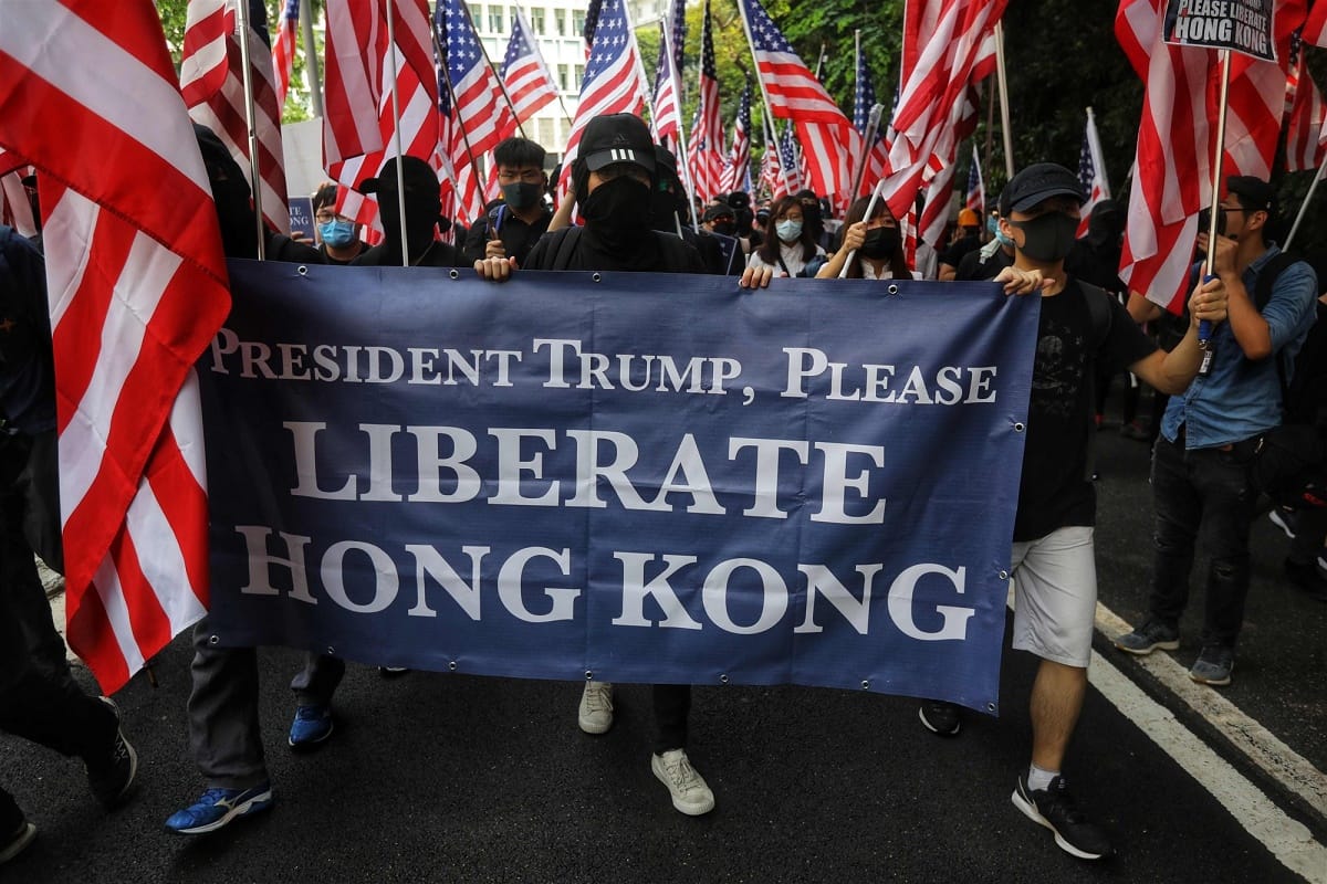 Marchers Ask Trump to Liberate Hong Kong