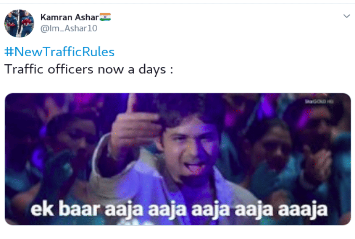 new traffic challan now share bollywood memes