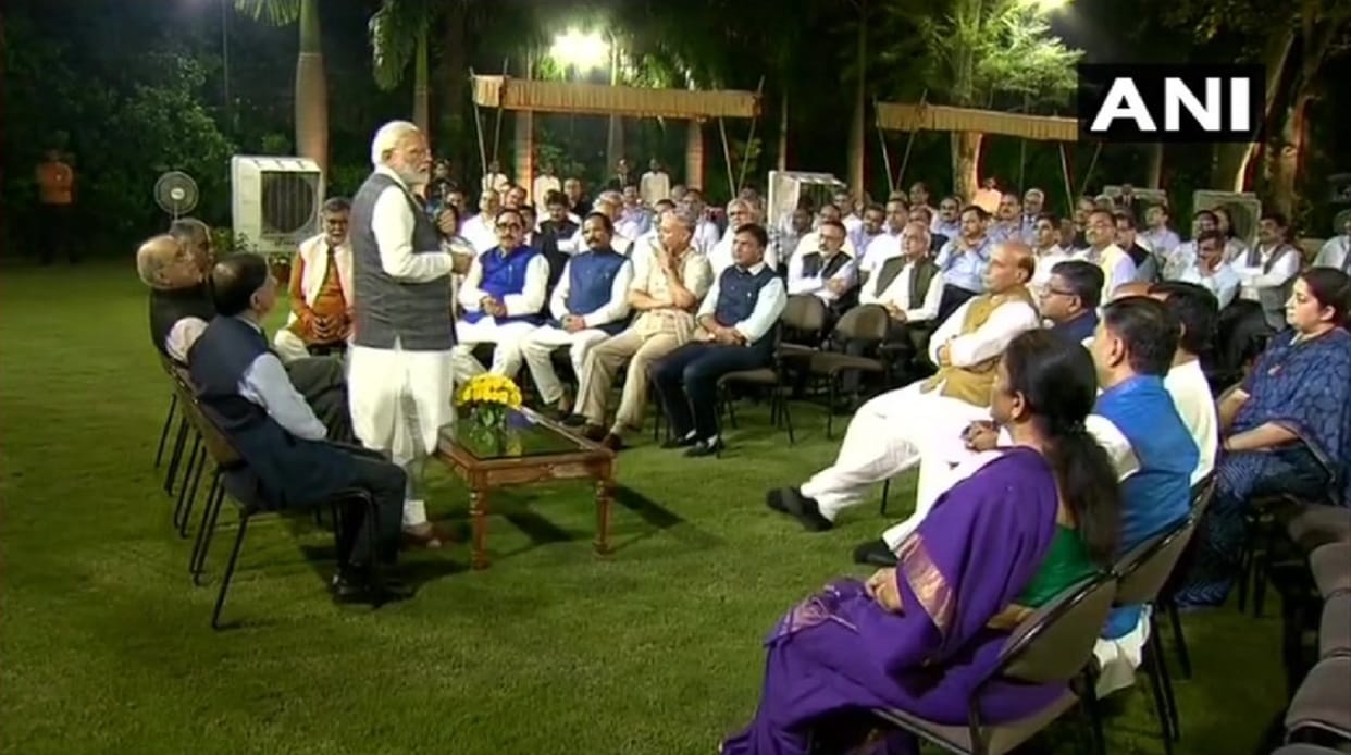 PM Narendra Modi bids farewell to Principal Secretary Nripendra Misra at 7 Lok Kalyan Marg