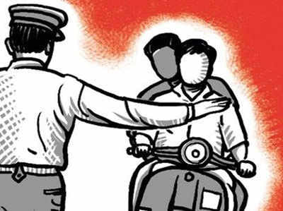 Round of huge challan started in Haldwani, bike rider's challan of ten thousand rupees