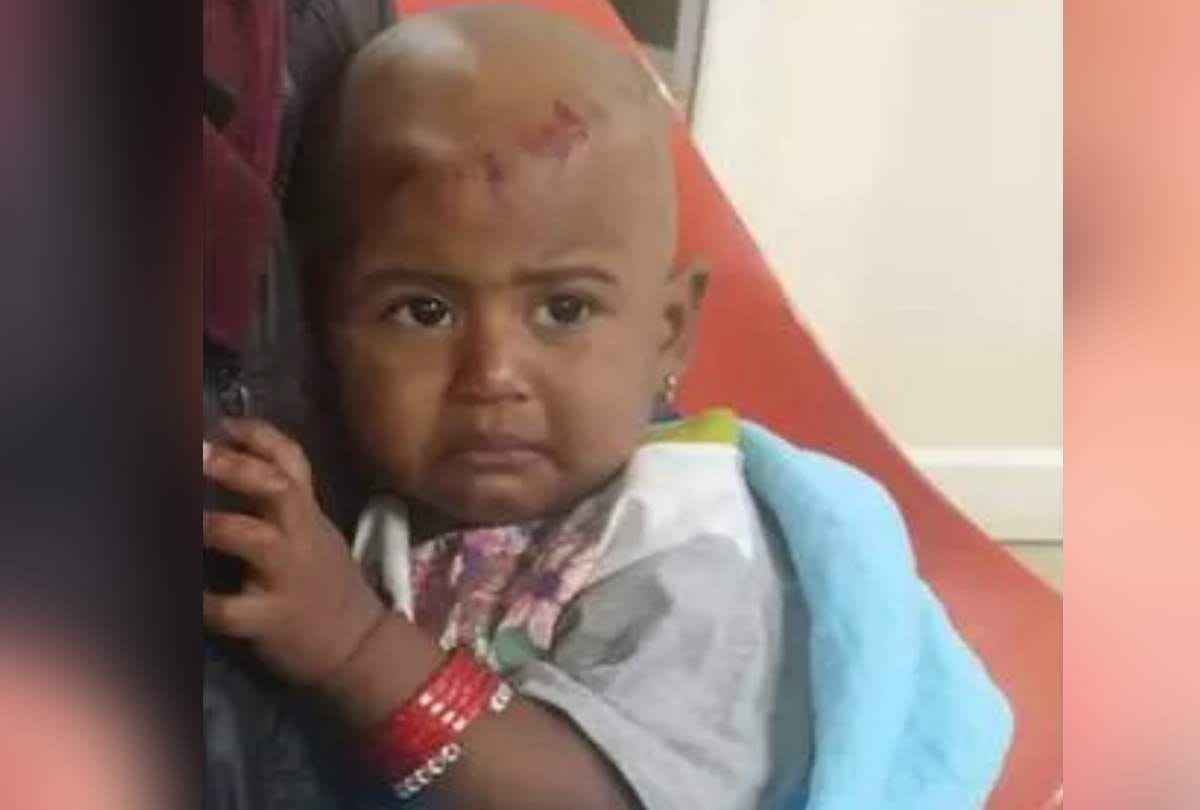 one-year-old child fell down from jeep in a dense forest, crawled to a safe place
