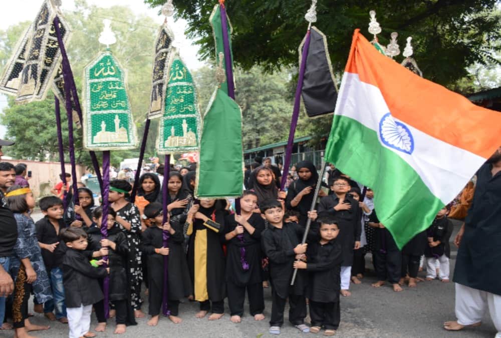 Muharram 2019 Tajiya julus with Tricolour in dehradun