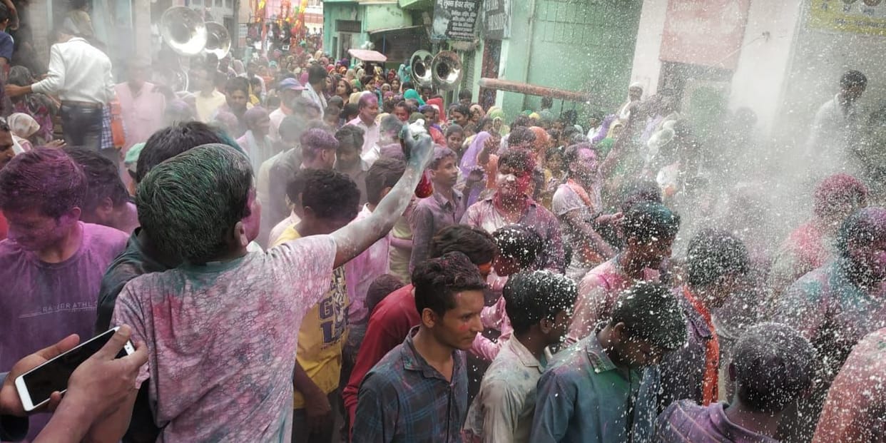welcome of Ganesha procession