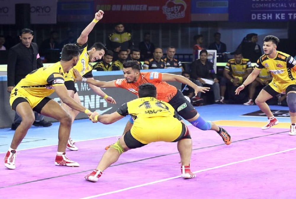 pro kabaddi 2019: U Mumba Beat Telugu Titans by 41-27 at kolkata