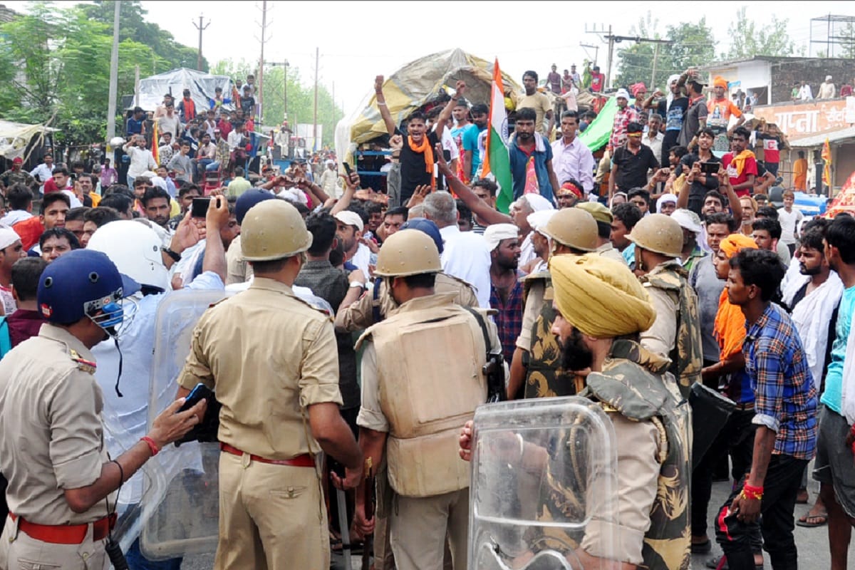 Heavy ruckus in dehat of Saharanpur district after Bhim Rao Ambedkar statue Damaged