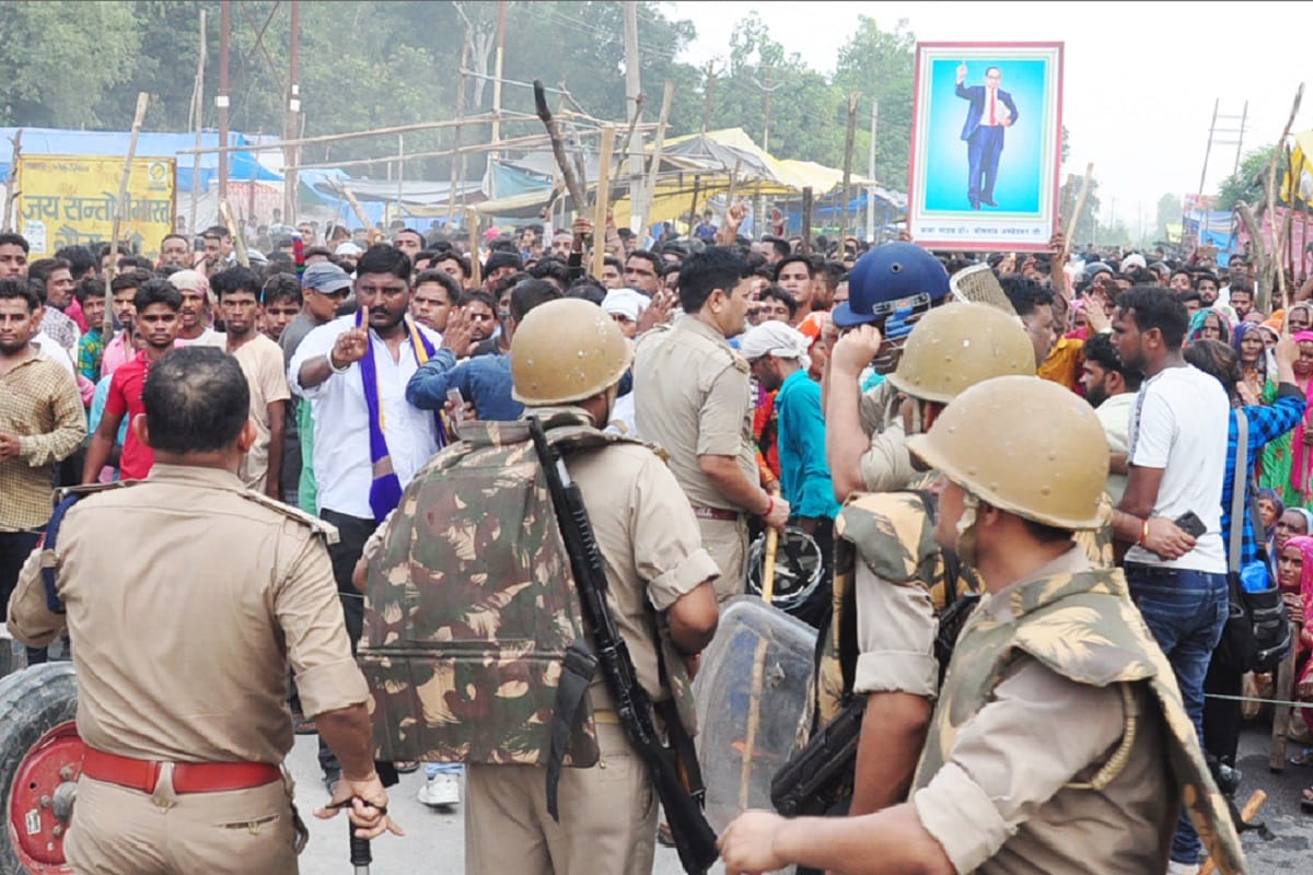 Case registered against Bhim Army leader by police after damaged of Bhim Rao Ambedkar statue