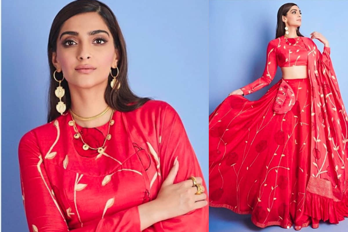sonam kapoor new saree look for the zoya factor promotion is stunning