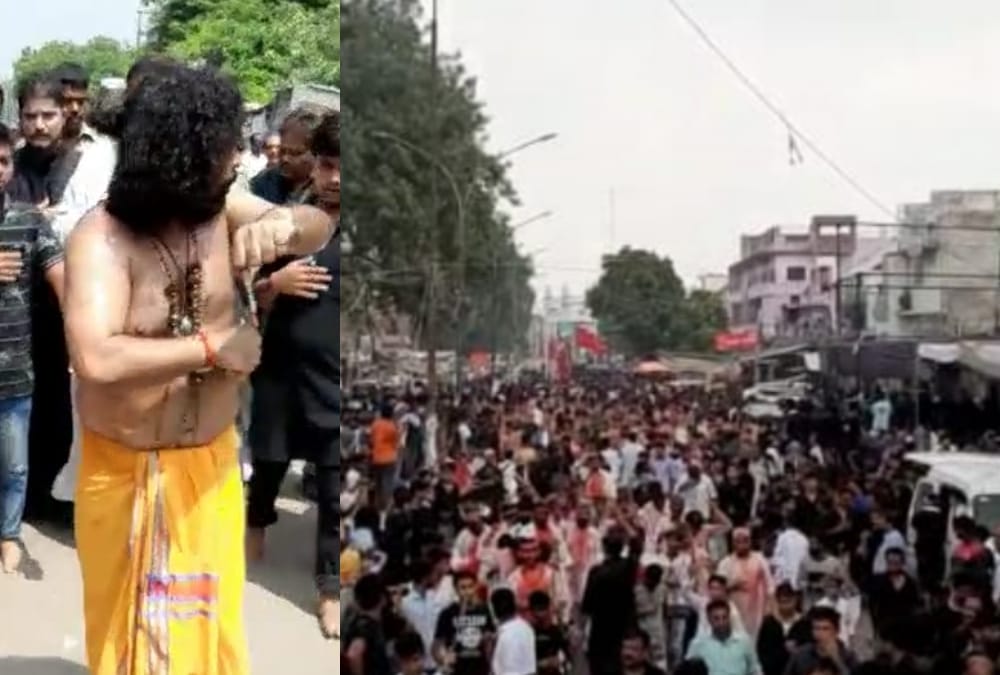 Yaum e ashura procession on Muharram in Lucknow.