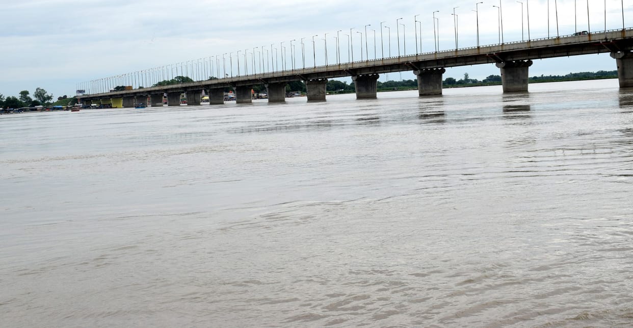 water level, ganga river in kasganj