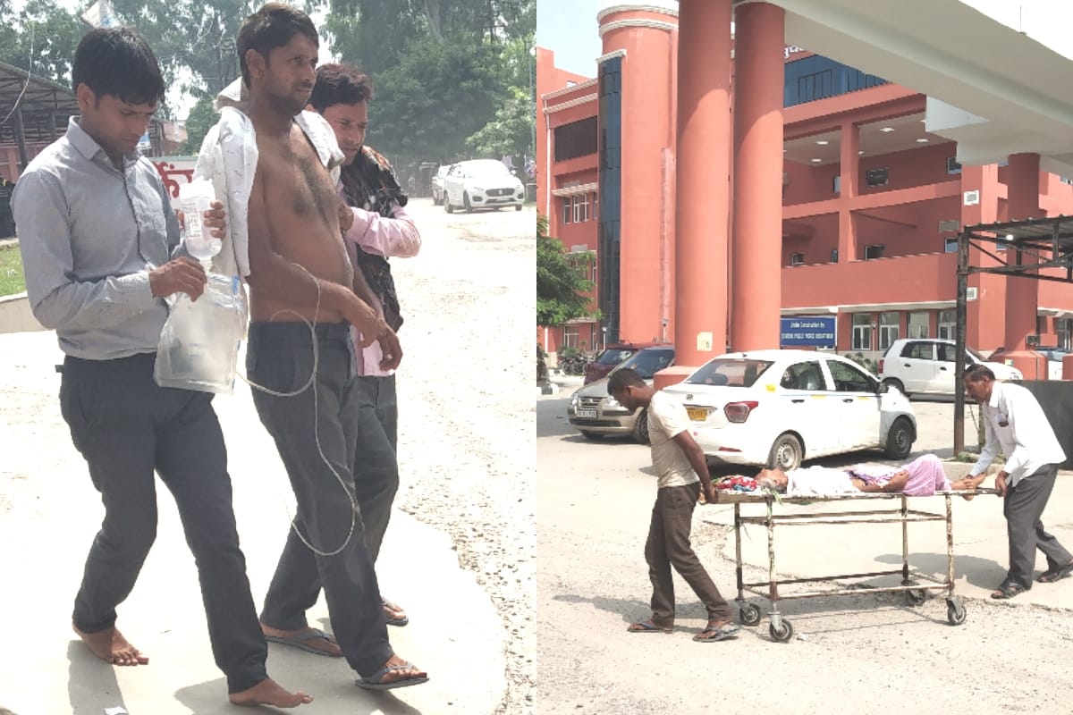 Neither stretcher nor wheelchair, patient forced to pull in Meerut district Hospital