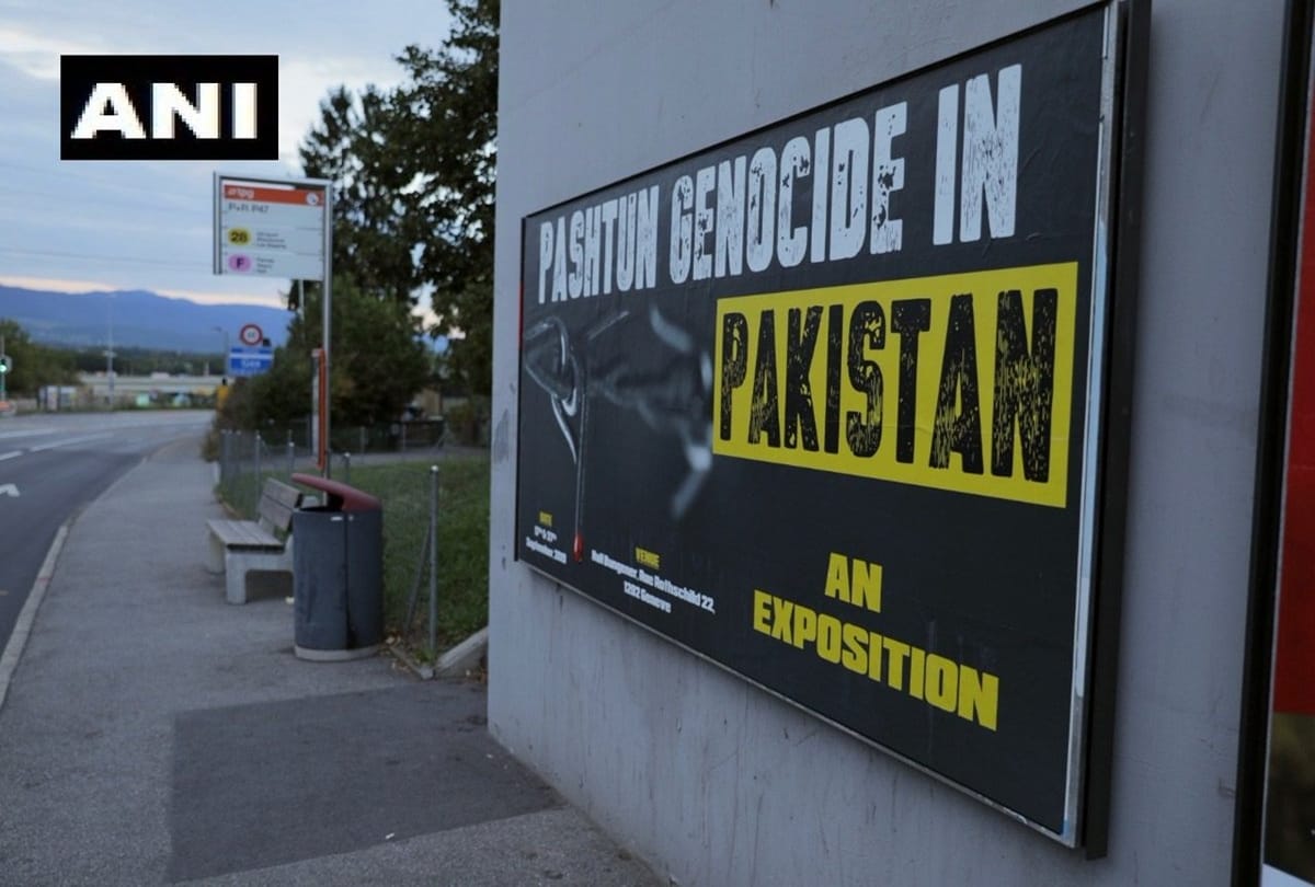 Baloch and Pashtun highlighting Humanitarian Crisis against Pakistan in Balochistan at UNHRC