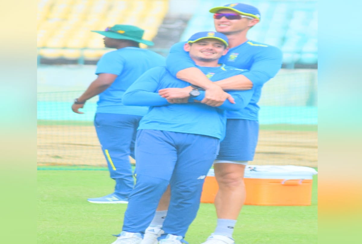 Players of South African team practicing in Dharamshala for t20 match with india