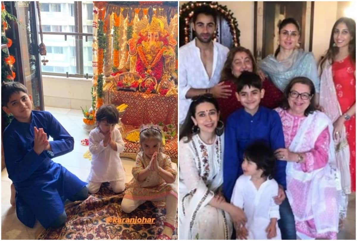Karisma Kapoor shared an adorable video of Taimur Ali Khan chanting Mangal Murti Morya